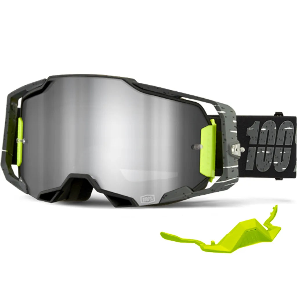 ARMEGA GOGGLE ANTIBIA with mirror silver lens displayed on a white background.