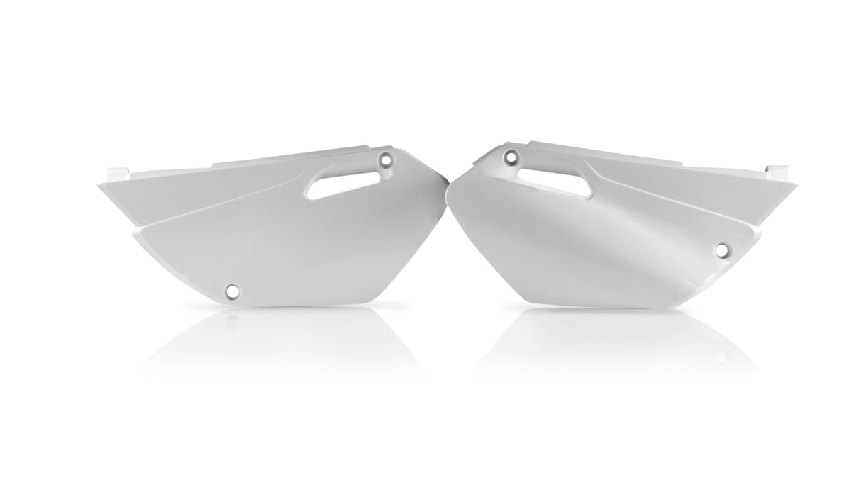 White Acerbis side panels for Yamaha YZ 85 (2002-2009) and YZ85 LW (2004-2009) motocross bike