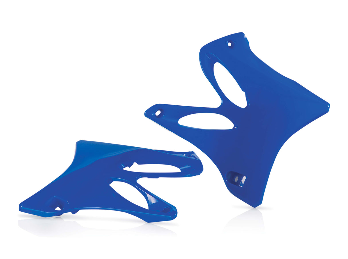 Blue Acerbis radiator scoops for Yamaha YZ/WR 125/250 motorcycles, model years 2002-2014