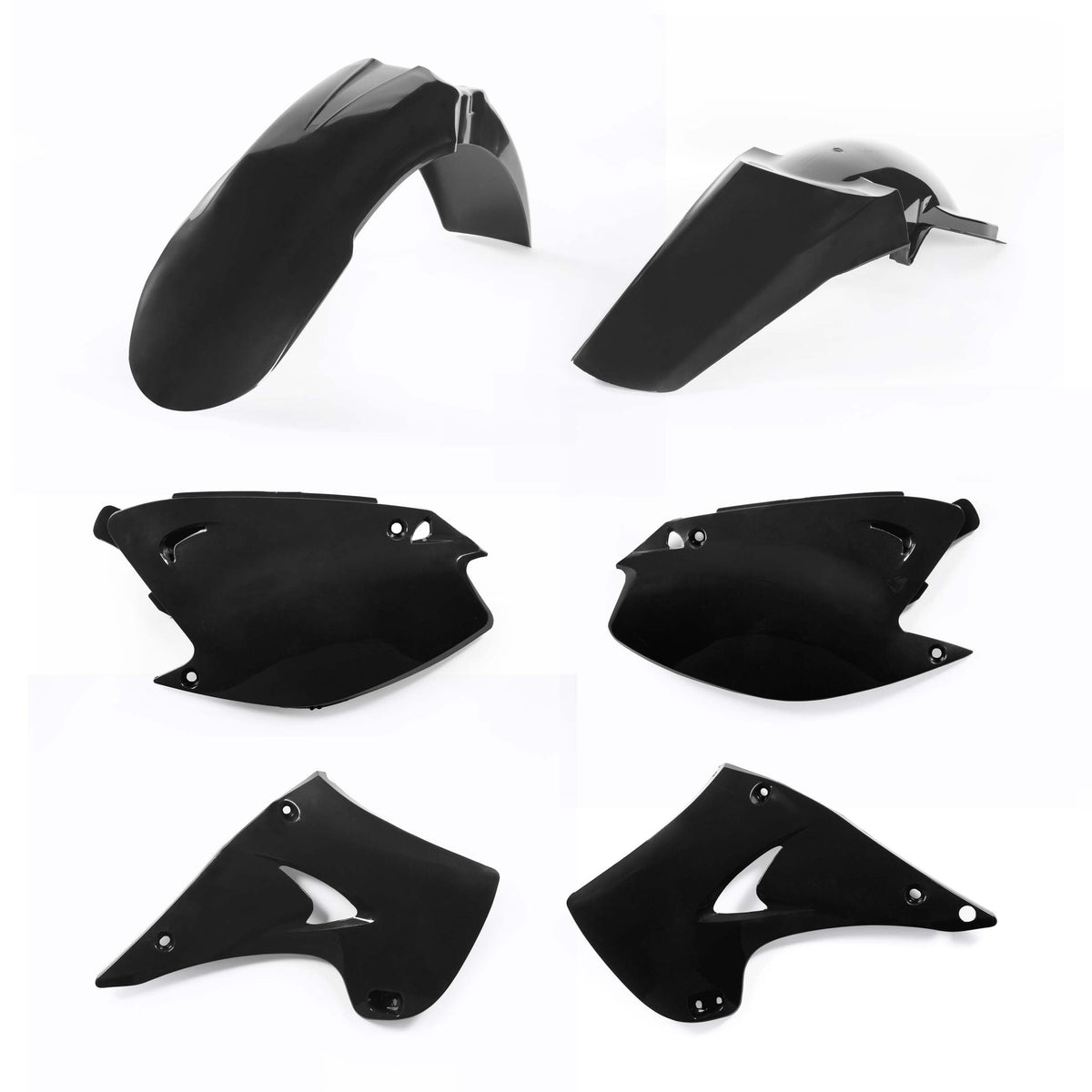 Acerbis Standard Plastic Kit Kawasaki KX125 / KX250 2003 - 2008 Black