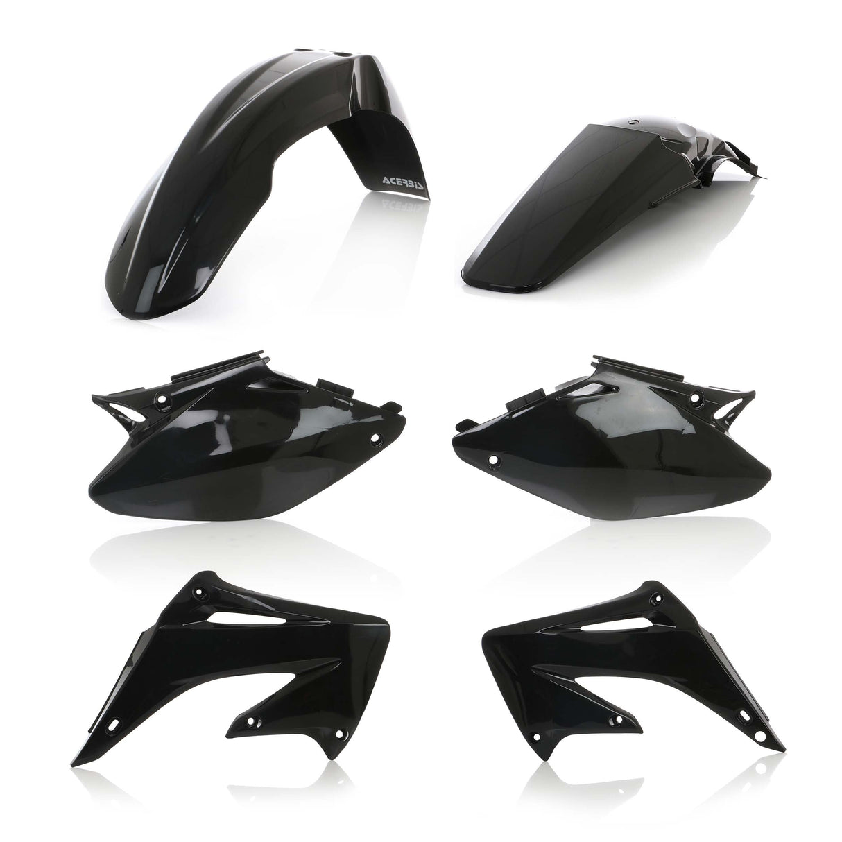 Acerbis Standard Plastic Kit Honda CR125 / CR250 2004 - 2007 Black