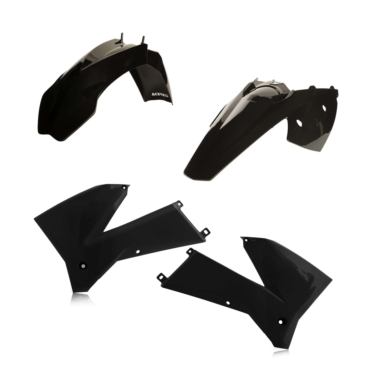 Acerbis Standard Plastic Kit KTM EXC 2-Stroke / 4-Stroke 2005 Onwards Black