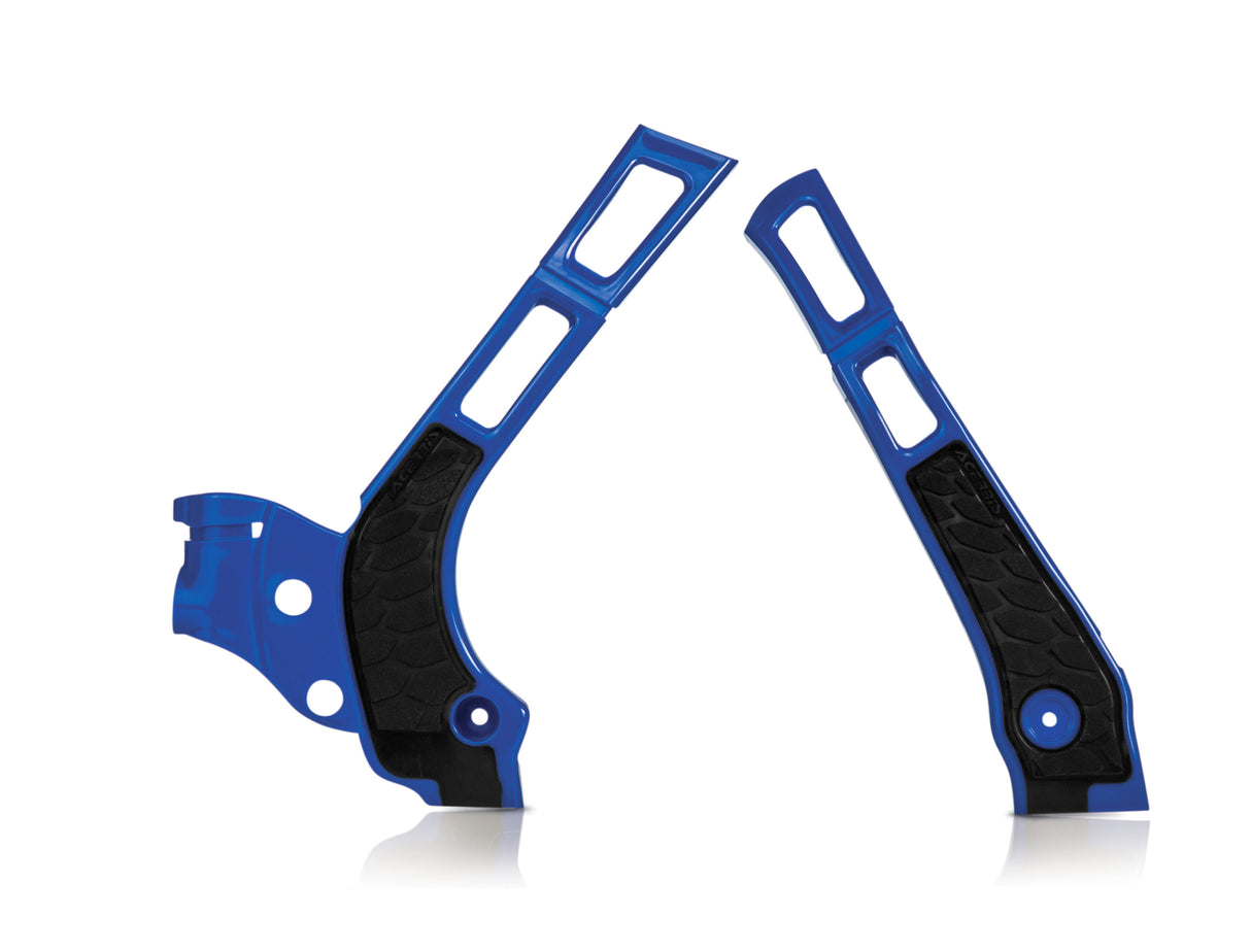 Blue Acerbis X-Grip frame protector for Fantic and Yamaha XE, XX, WR, YZ 125-300 motorcycles (2006-2024)