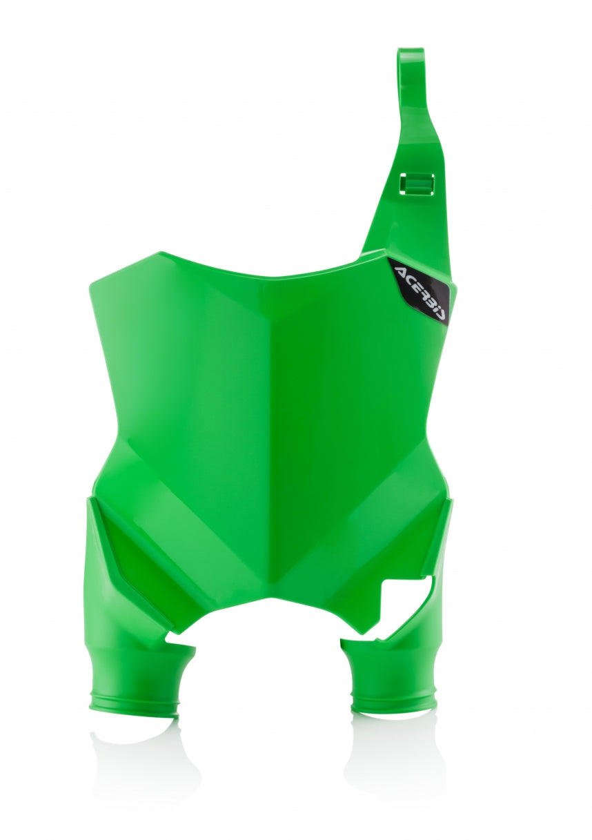 Acerbis Raptor front number plate in green for Kawasaki 250-450 motocross bikes 2016-2024