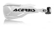 White Acerbis X-Factory handguards for Beta, Ducati, Fantic, GasGas, Honda, Husqvarna, Kawasaki, KTM, Sherco, Suzuki, TM, and Yamaha 125-610 motorcycles (1990-2024)