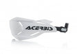 Acerbis X-Factory handguards in white and black for Beta, Ducati, Fantic, GasGas, Honda, Husqvarna, Kawasaki, KTM, Sherco, Suzuki, TM, and Yamaha 125-610 motorcycles (1990-2024)