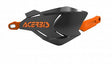 Acerbis X-Factory black and orange handguards for Beta, Ducati, Fantic, GasGas, Honda, Husqvarna, Kawasaki, KTM, Sherco, Suzuki, TM, Yamaha 125-610 motorcycles (1990-2024)