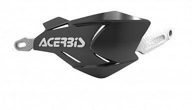 Acerbis X-Factory black and white handguards for Beta, Ducati, Fantic, GasGas, Honda, Husqvarna, Kawasaki, KTM, Sherco, Suzuki, TM, Yamaha 125-610 motorcycles (1990-2024)