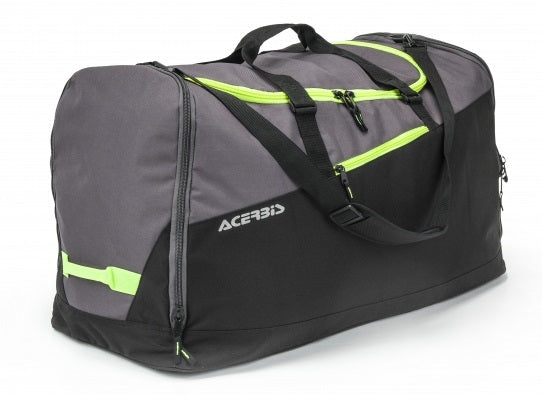 Acerbis Cargo Bag 180L in black and yellow color, large capacity travel and gear storage bag