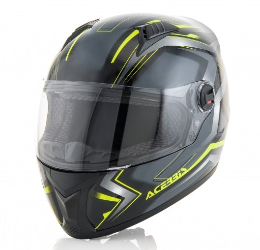 Acerbis FS-807 Full Face Helmet Black/Fluo Yellow - XX-Large
