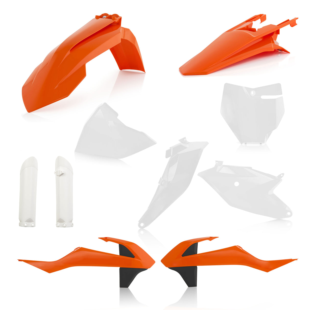Acerbis full plastic kit in orange and black for KTM and GASGAS SX/MC 85 2019-2024 models
