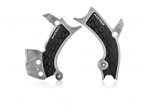 Acerbis X-Grip Frame Protector in silver for Yamaha WR-F, YZ-F, and YZ-FX 250-450 models 2018-2024