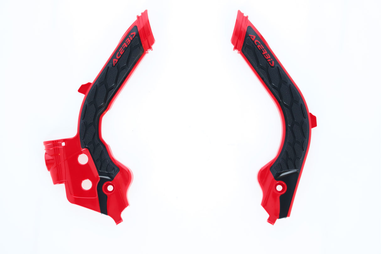 Acerbis X-Grip Frame Protector in red and black for GasGas and Husqvarna EC, EX, MC, FC, FE, FX, TC, TE, TX 125-501 motorcycles, model years 2019-2023