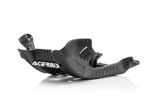 Acerbis black and white skid plate for Yamaha and Fantic XE, XX, YZ 125 motorcycles, model years 2006 to 2024
