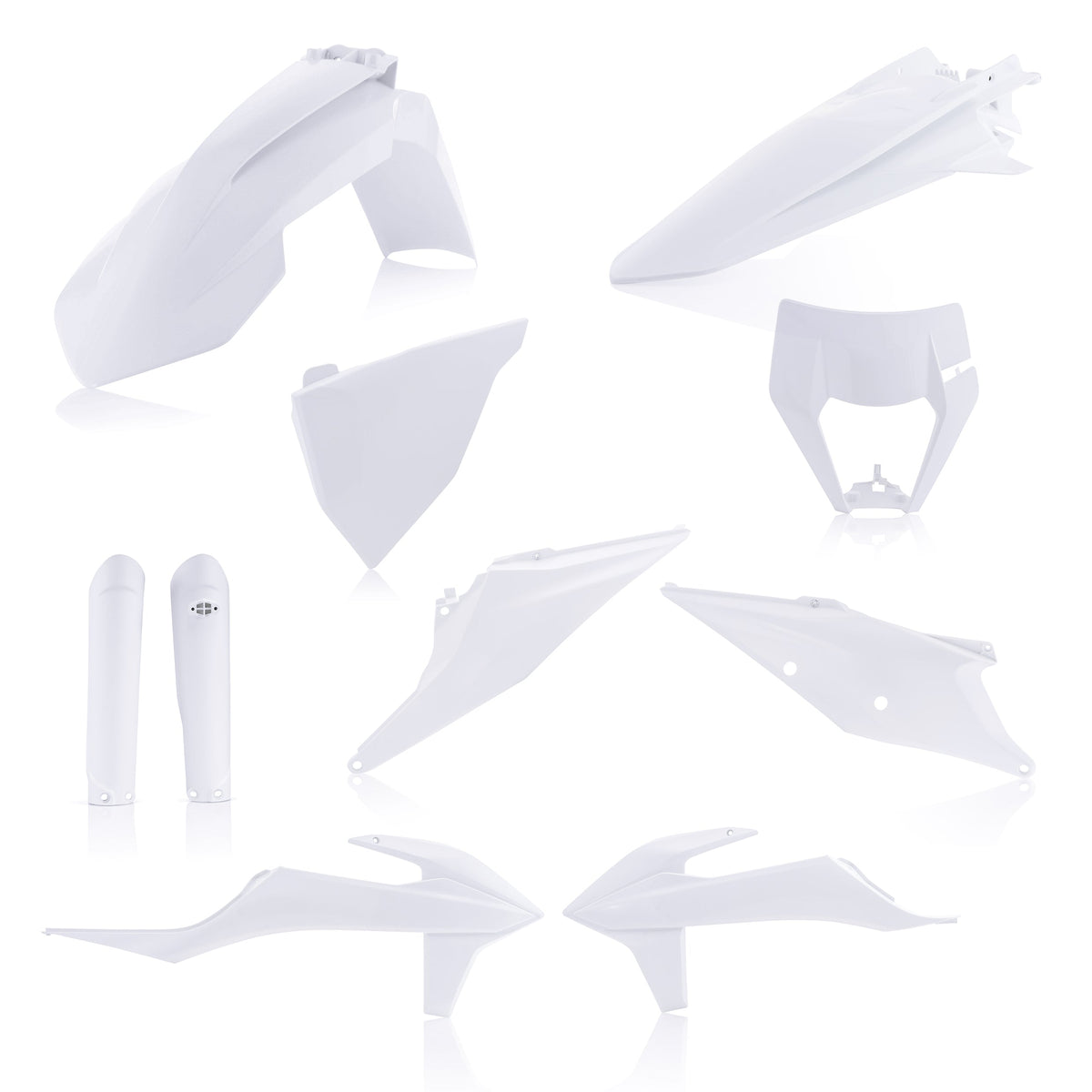 Acerbis Full Plastic Kit with Headlight Cover KTM EXC 2020 Onwards White