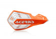 Acerbis X-Future Handguards in orange and white for Beta, Fantic, GasGas, Honda, Husaberg, Husqvarna, Kawasaki, KTM, Sherco, Stark, Suzuki, TM, and Yamaha motorcycles (85-650cc, 1990-2024)