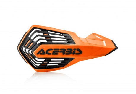 Acerbis X-Future orange and black handguards for Beta, Fantic, GasGas, Honda, Husaberg, Husqvarna, Kawasaki, KTM, Sherco, Stark, Suzuki, TM, and Yamaha motorcycles (85-650cc, 1990-2024)