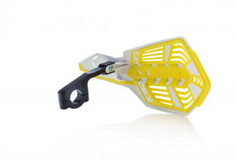 ACERBIS X-FUTURE HANDGUARDS (VIEW DESCRIPTION FOR FITMENT DETAILS); WHITE/YELLOW