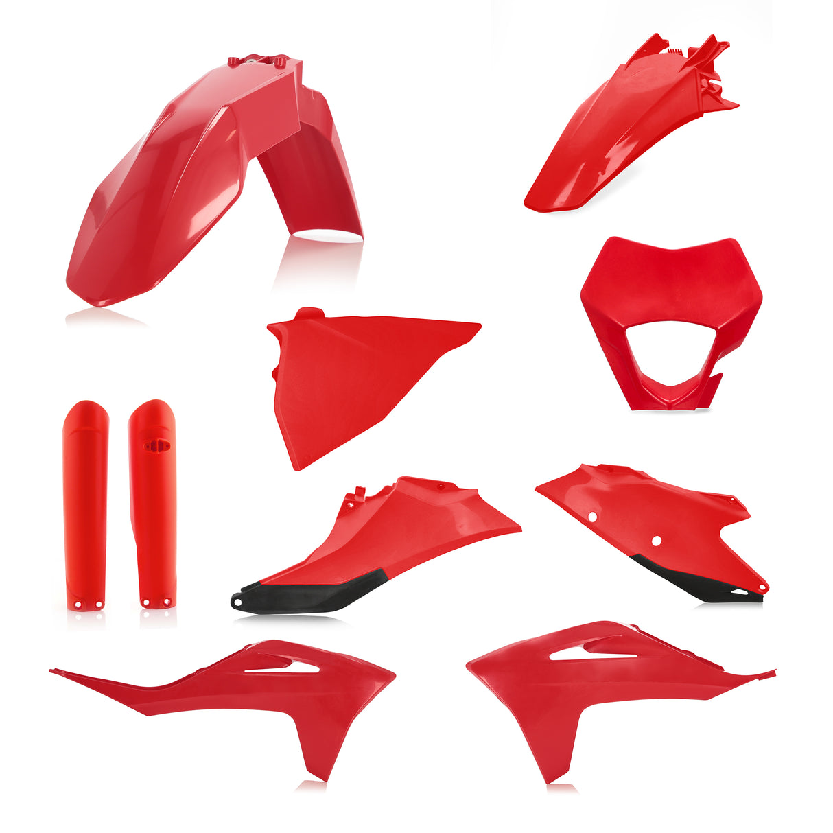 Acerbis full plastic kit in red for GAS GAS EC/EC-F 250-350 models 2021-2023