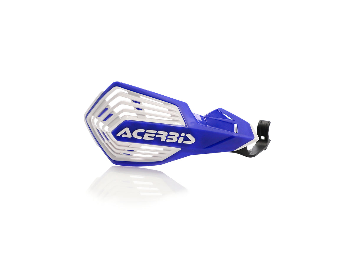 Acerbis K-Future KH handguards in blue and white for Kawasaki 250-450 2019-2025