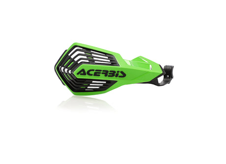 Acerbis K-Future KH handguards in green and black for Kawasaki 250-450 motocross bikes 2019-2025