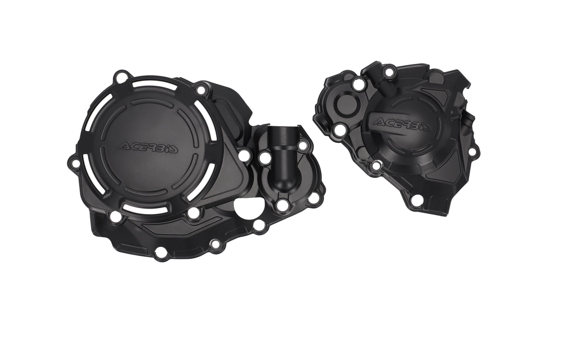 Black Acerbis X-Power crankcase and ignition/clutch covers for Honda CRF 450 2021-2024