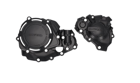 Black Acerbis X-Power crankcase and ignition/clutch covers for Honda CRF 450 2021-2024