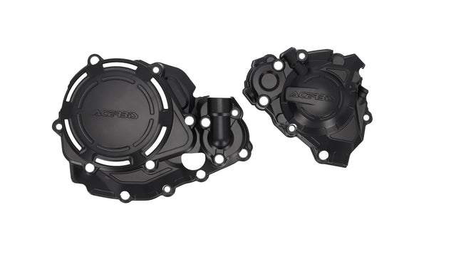 Black Acerbis X-Power crankcase and ignition/clutch covers for Honda CRF 450 2021-2024