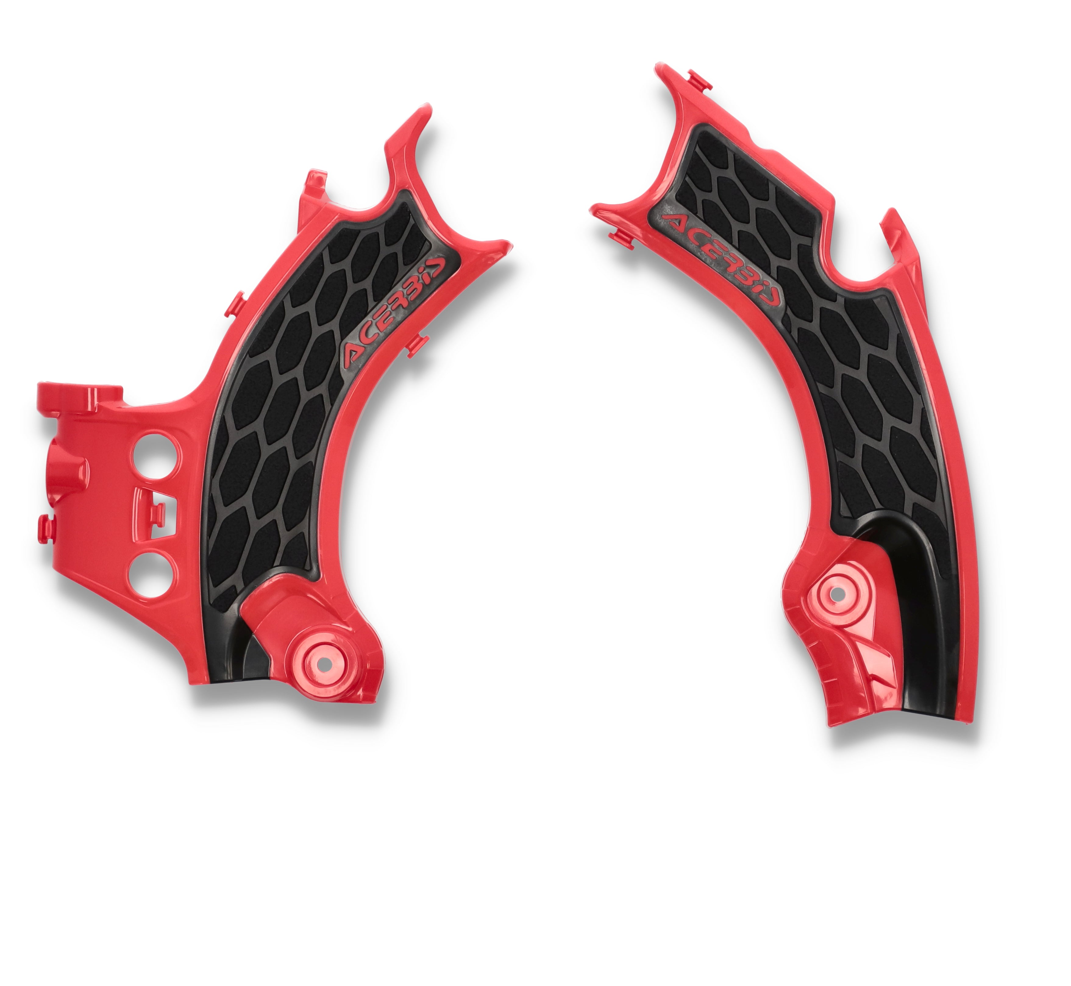 thumbnail image 2 of Acerbis X-Grip Frame Protector Guards For Honda CRF450R / CRF450RX (2019+) – Red/Black, Made In Italy 2 of 5