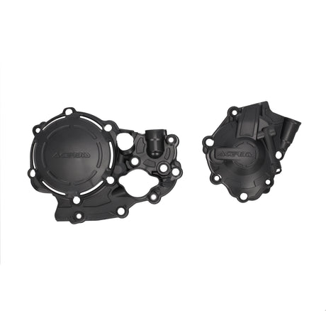 Black Acerbis X-Power crankcase and ignition/clutch covers for Honda CRF 250-300 2022-2024