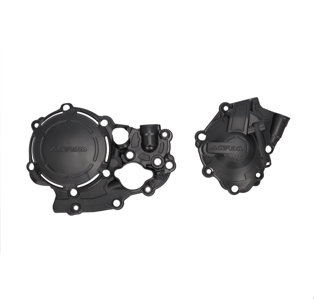 Black Acerbis X-Power crankcase and ignition/clutch covers for Honda CRF 250-300 2022-2024
