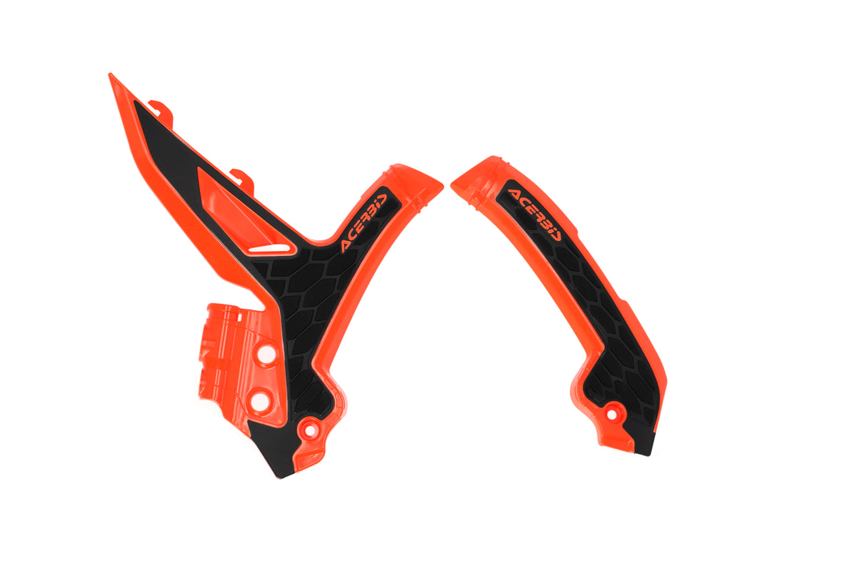 Acerbis X-Grip Frame Protector in orange and black for KTM EXC, EXC-F, SX, SX-F, XC, XC-F, XC-W, XCF-W, XW-F 150-500cc 2023-2024