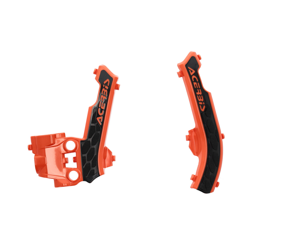 Acerbis X-Grip Frame Protector in orange and black for SX50, MC 50, TC50, EE 5, SX-E5 motorcycles 2016-2024