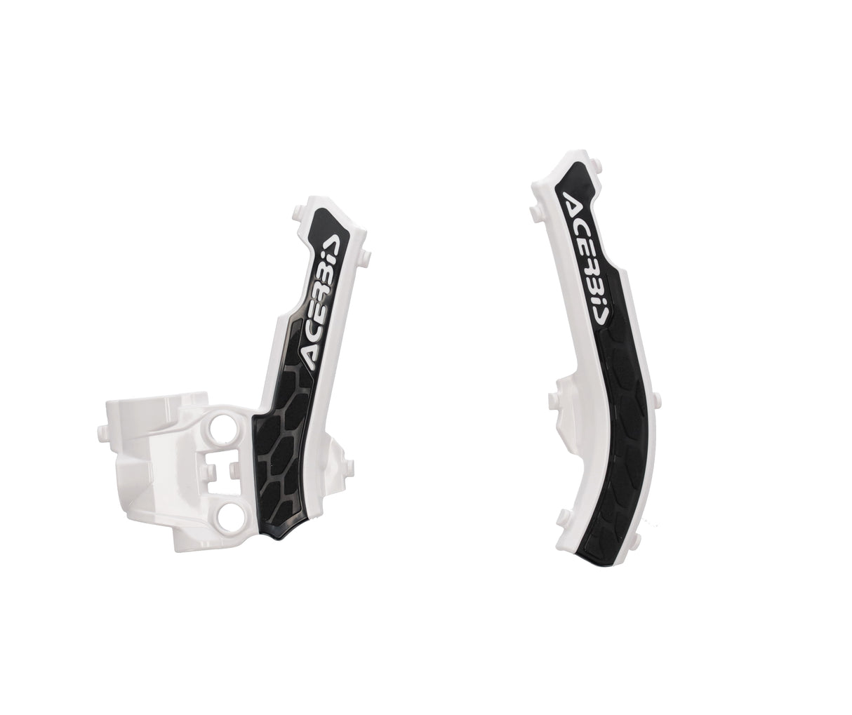 Acerbis X-Grip Frame Protector in white and black for SX50, MC 50, TC50, EE 5, and SX-E5 motorcycles, model years 2016-2024