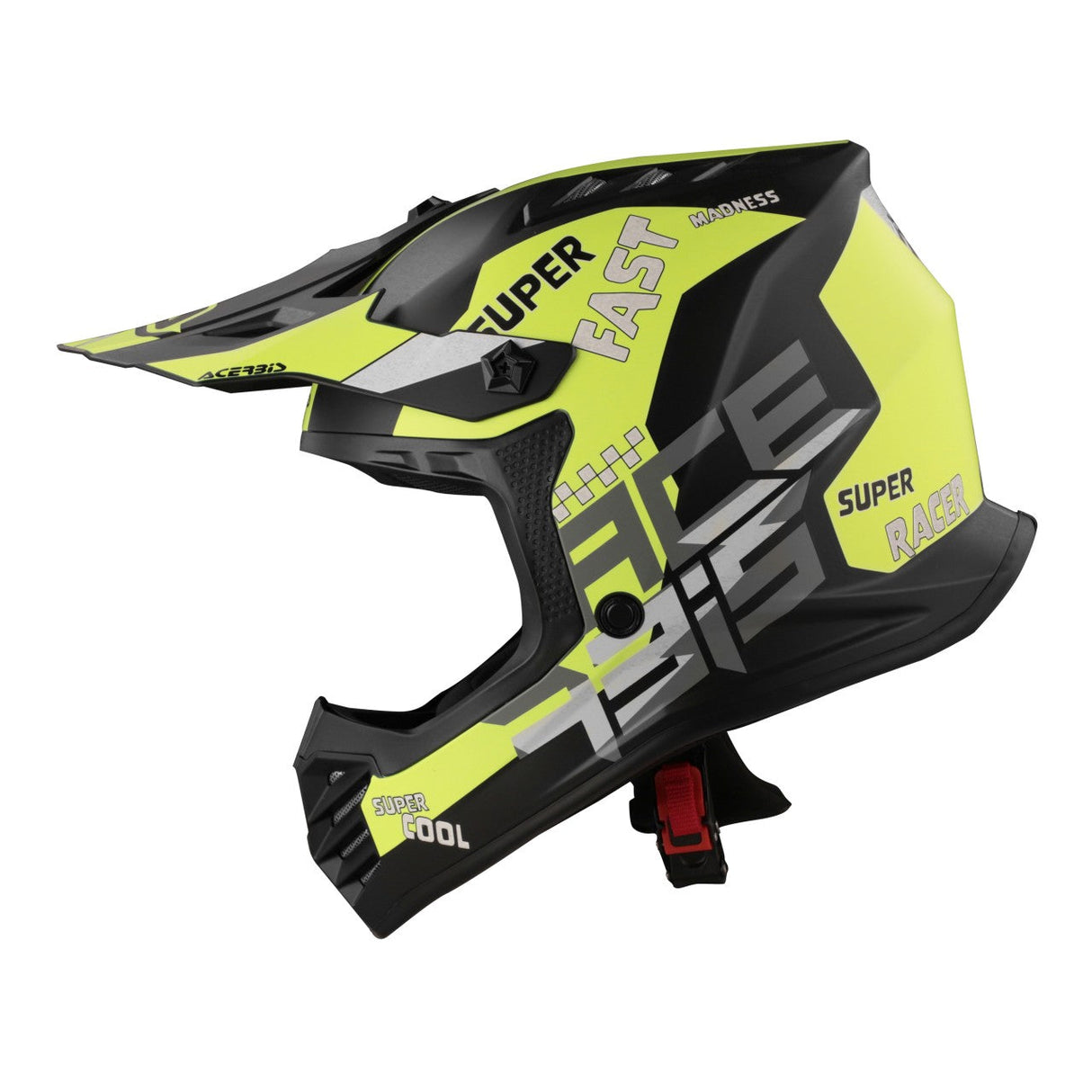 Acerbis Profile Junior Helmet Black/Fluo Yellow - Youth Small
