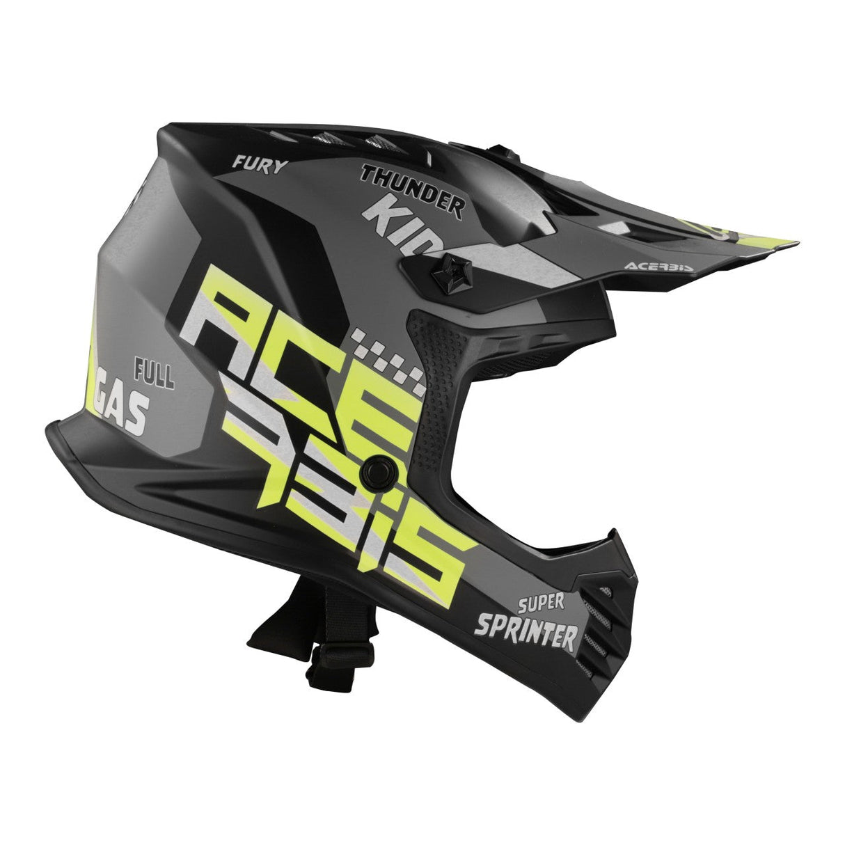 Acerbis Profile Junior Helmet Black/Fluo Yellow - Youth Small