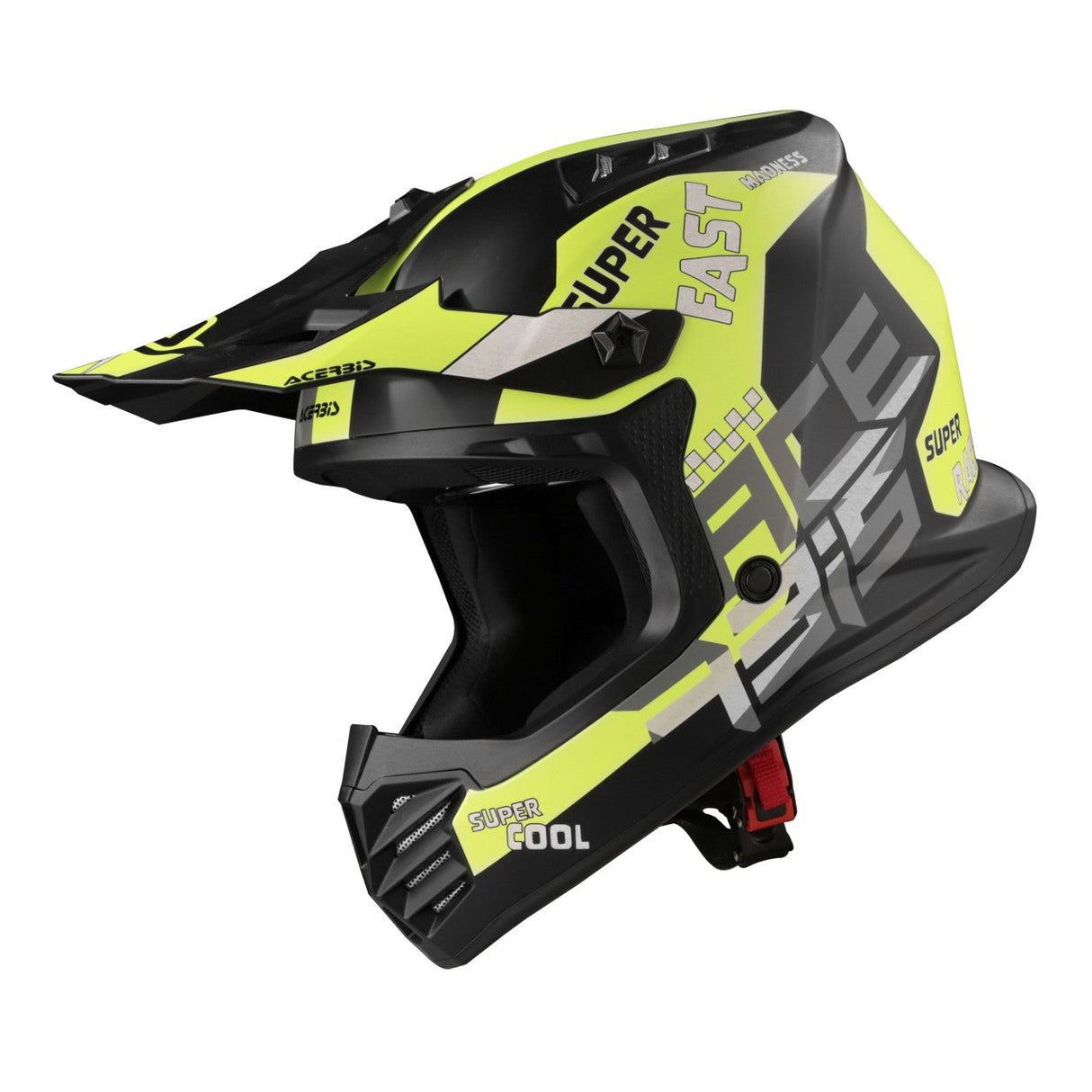 Acerbis Profile Junior Helmet Black/Fluo Yellow - Youth Small