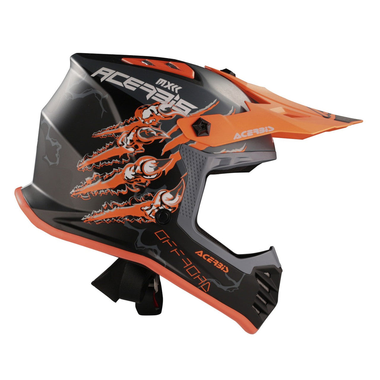 Acerbis Profile Junior Helmet Black/Fluo Orange