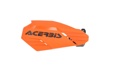 Orange and black Acerbis handguards compatible with Fantic, GasGas, Honda, Husaberg, Husqvarna, Kawasaki, KTM, Sherco, Stark, Suzuki, TM, and Yamaha 125-610 motorcycles, model years 1995-2024.