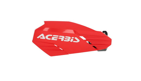 Acerbis red and white handguards for Fantic, GasGas, Honda, Husaberg, Husqvarna, Kawasaki, KTM, Sherco, Stark, Suzuki, TM, Yamaha 125-610 motorcycles (1995-2024)