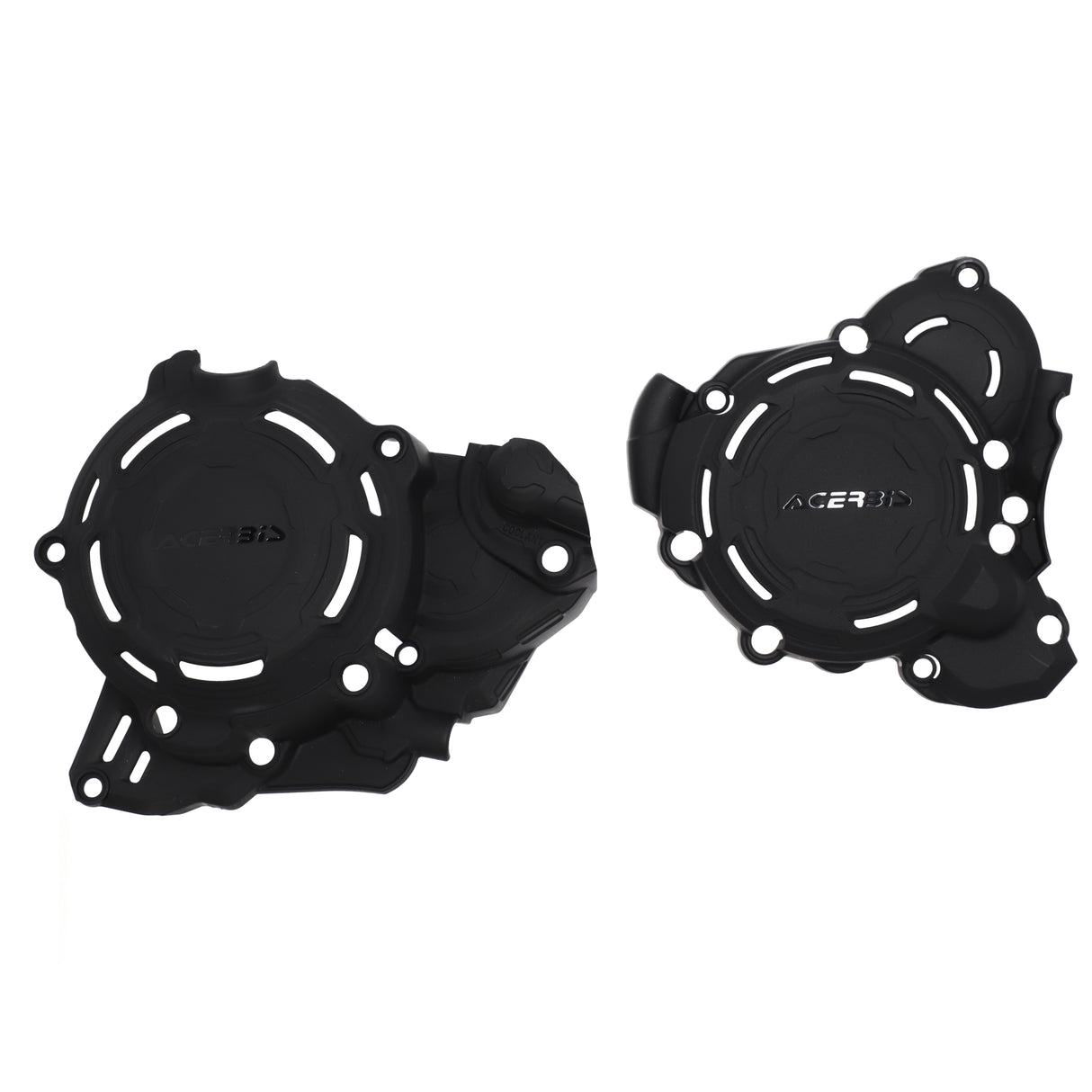 Black Acerbis X-Power crankcase and ignition/clutch covers for KTM/Husqvarna TC/TX/SX/XC 250-300 2023-2024
