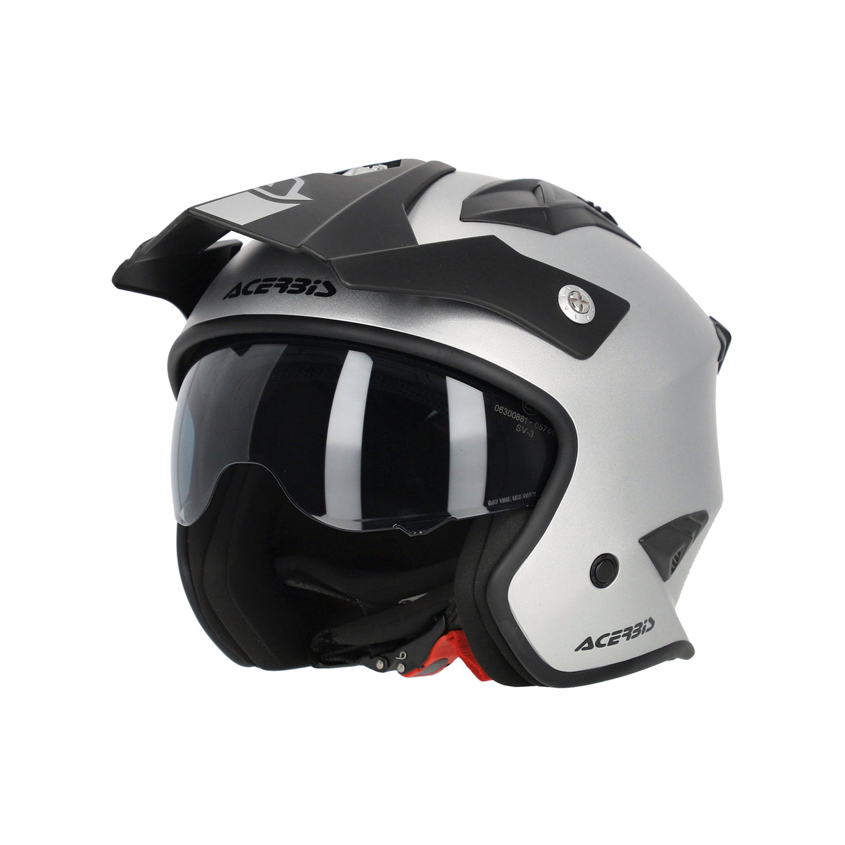 Acerbis Jet Aria Metallic Helmet Silver
