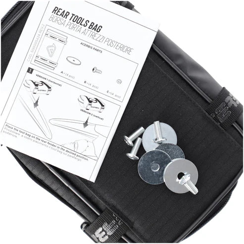 REAR FENDER TOOLS BAG LOGO BLACK/ WHITE