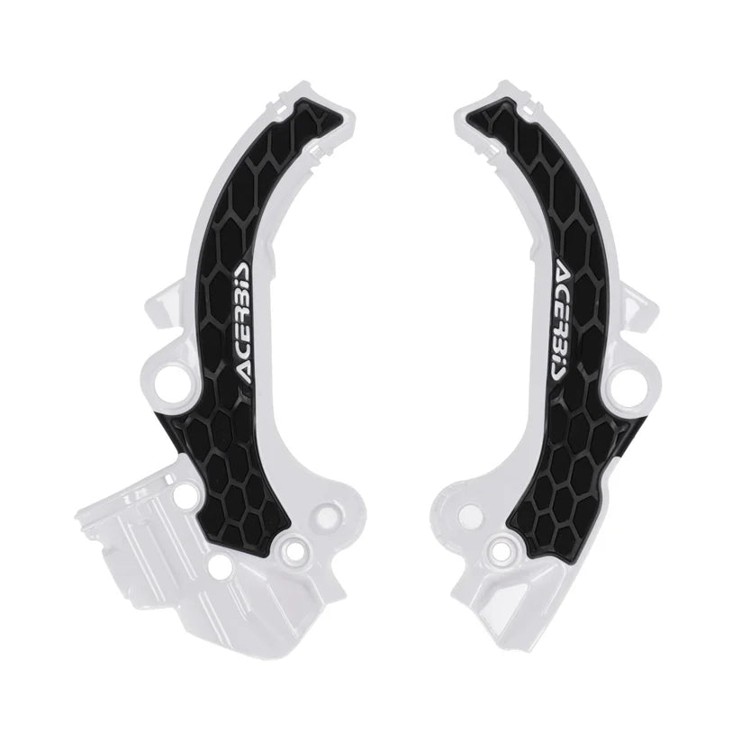 ACERBIS X-GRIP Frame Protector in white and black for KTM, Husqvarna, and Gas Gas SX/TC/MC 65 2024-2025 models