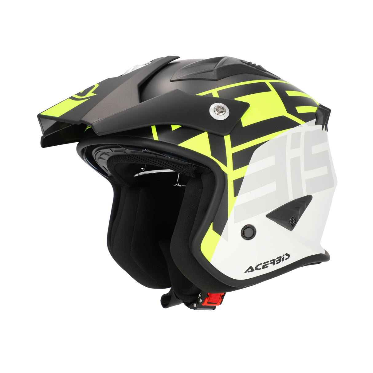 Acerbis Jet Aria Graphic Helmet Black/Fluo Yellow