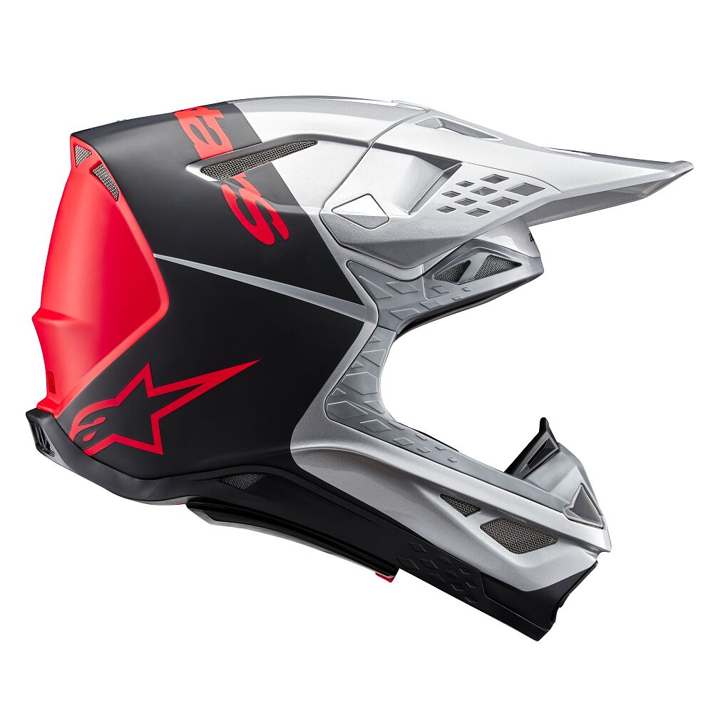 HELMET SM10 FLOOD SILVER/BLACK/ORANGE FLUO
