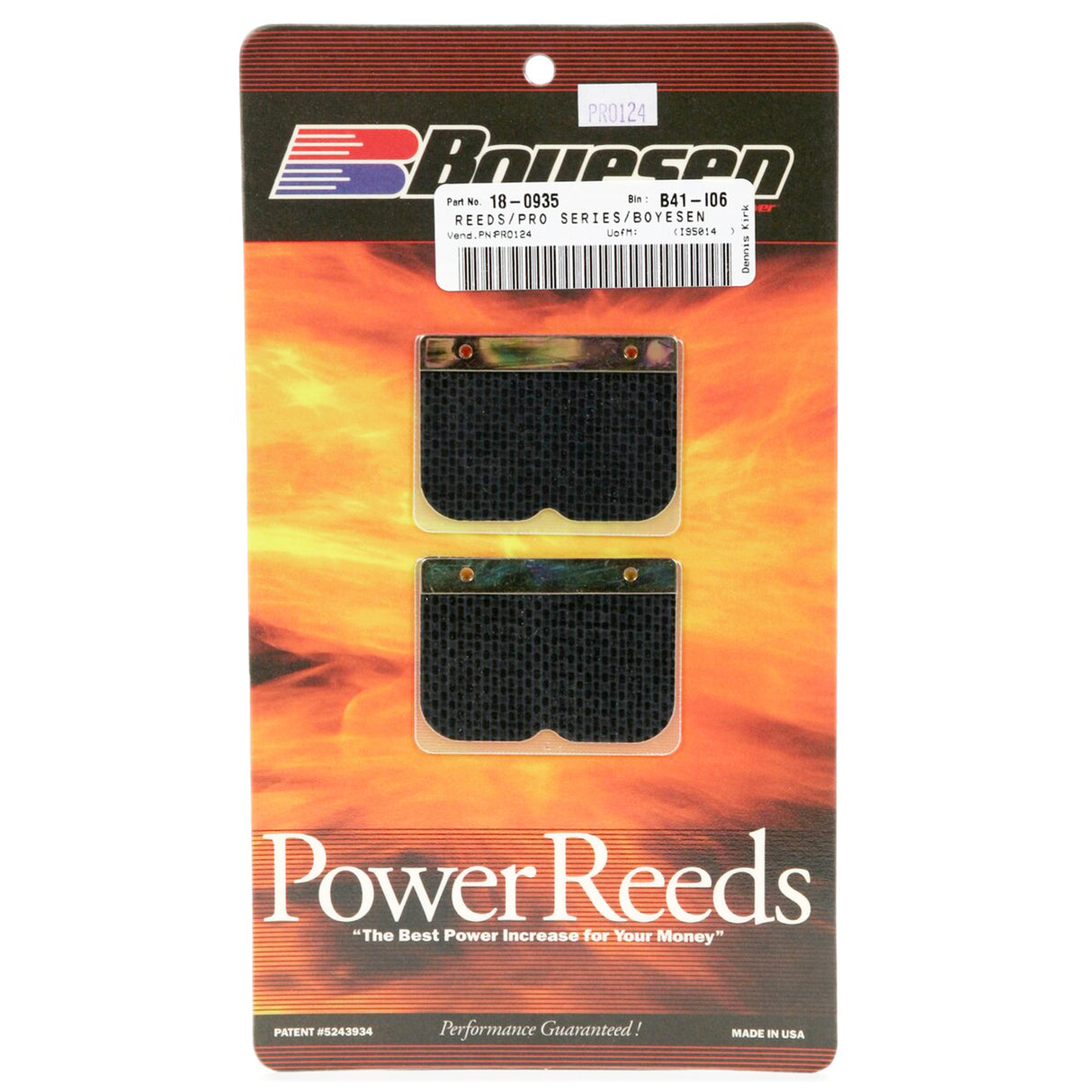 BOYESEN PRO-124 BOYESEN REED CARB, Boyesen Pro Series Reeds - PRO