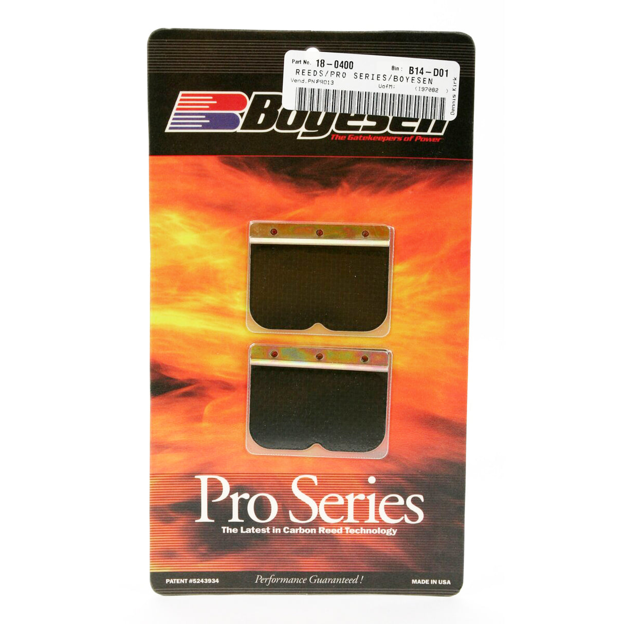 BOYESEN PRO-13 BOYESEN REEDS PSR-13, Boyesen Pro Series Reeds - PRO