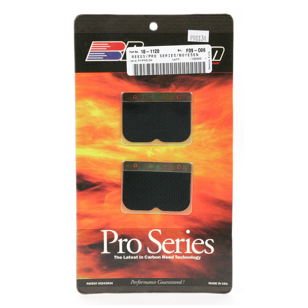 BOYESEN PRO-134 BOYESEN REED CARB, Boyesen Pro Series Reeds - PRO, PRO134