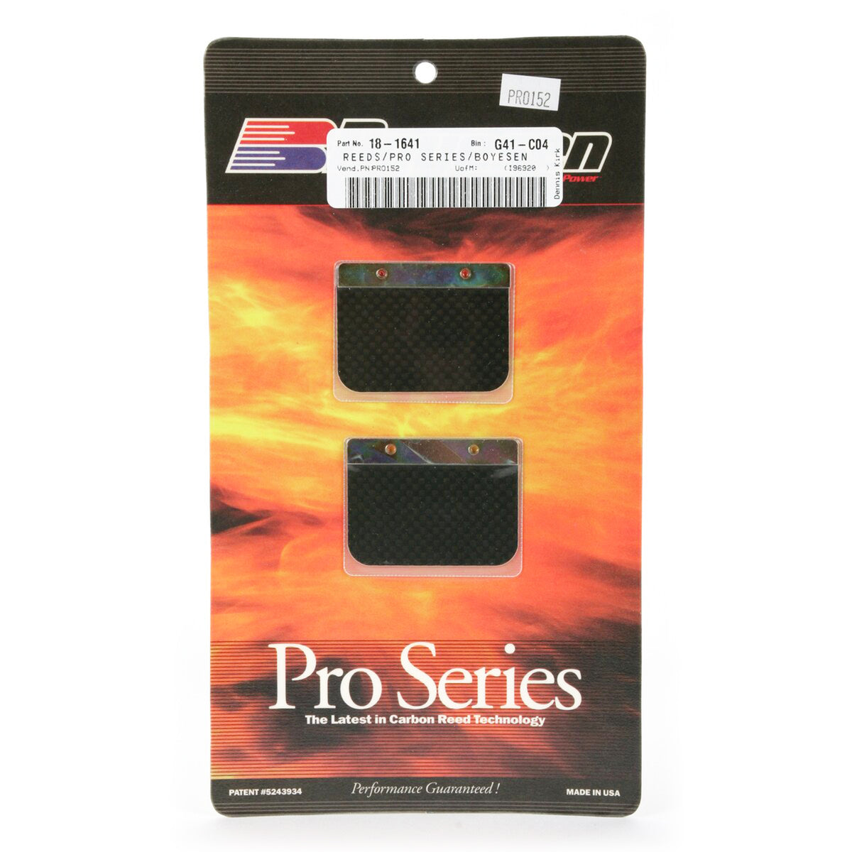 BOYESEN PRO-152 REED 01-02 KX125, Boyesen Pro Series Reeds - PRO